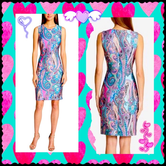 Tommy Hilfiger Dresses & Skirts - Tommy Hilfiger Paisley Sleeveless Sheath Dress